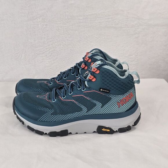 Hoka One One Toa Mid Gore-Tex Trail Hiking Shoes 1112033 Womens Sz 7.5 Green EUC - Picture 4 of 14